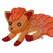 Vulpix stuffie marked