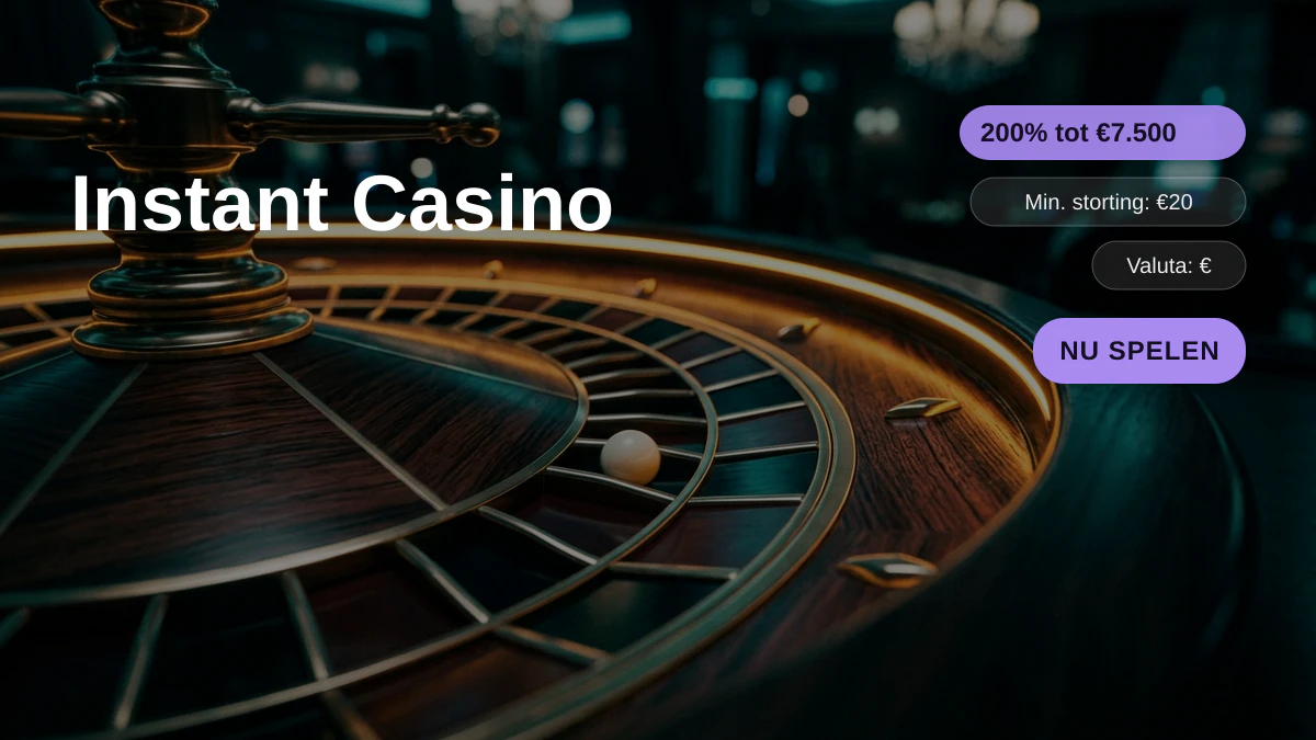 Instant Casino — welkomstbonus 200% tot €7.500 + 25 FS, betalingen: Visa, Mastercard, Sofort, Giropay, Pix