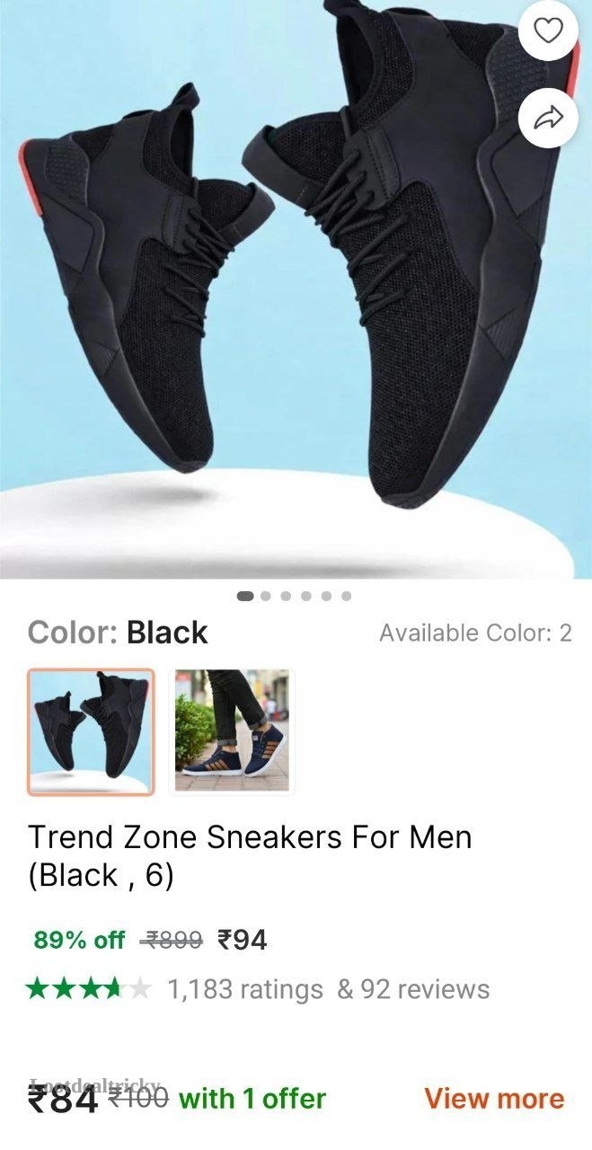 94 Only Shoes – Just ₹94 | Loot Deal