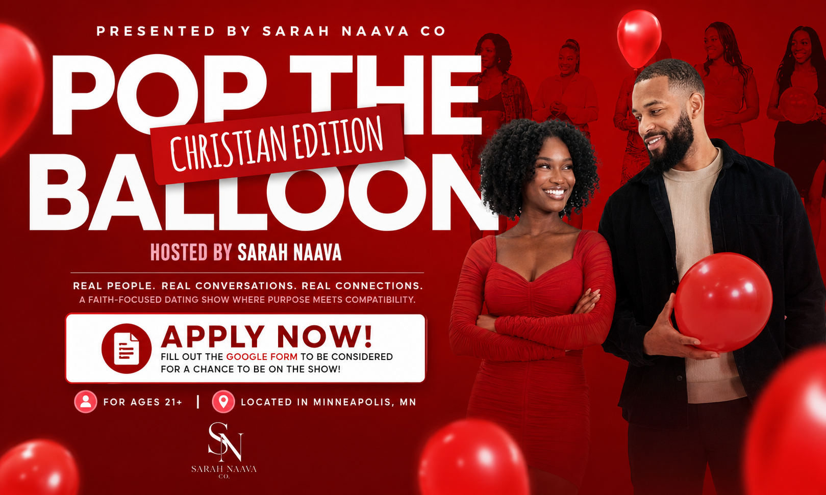 Pop the Balloon Event Flyer