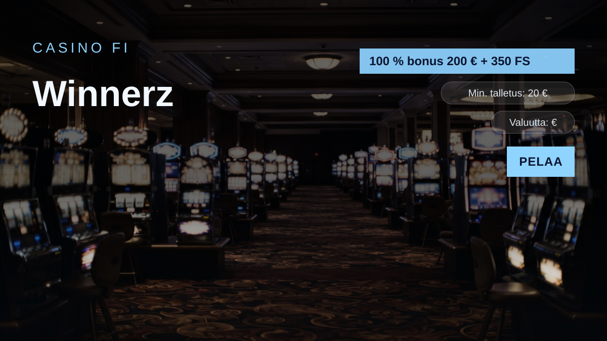 Winnerz kasino — tervetuliaisbonus 100 % bonus 200 € + 350 FS