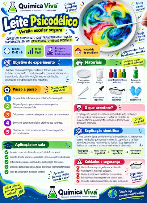 Experimento Leite Psicodélico - Kit Química Viva™