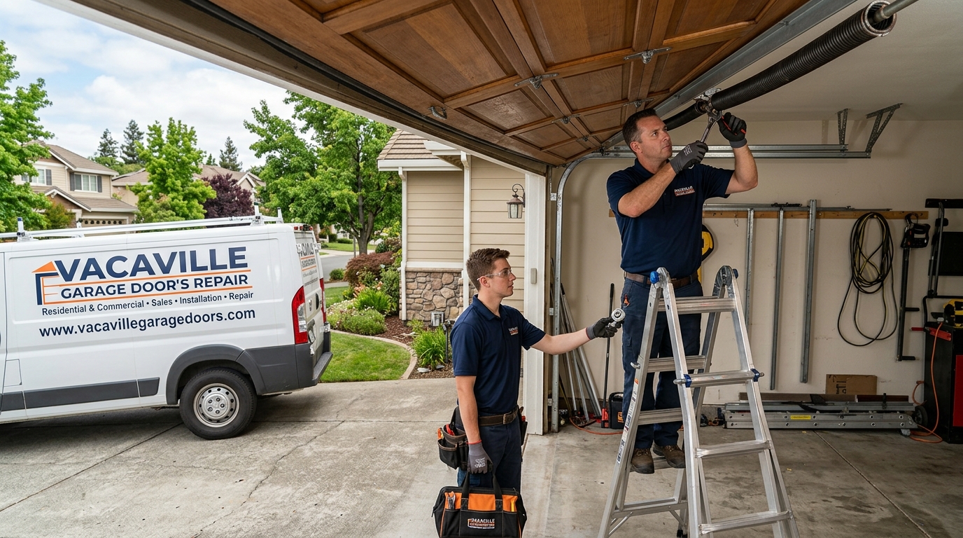 Garage door repair work in Vacaville, CA