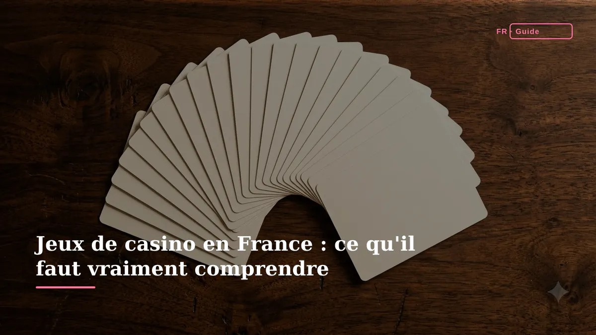 Jeux de casino en France : ce qu'il faut vraiment comprendre