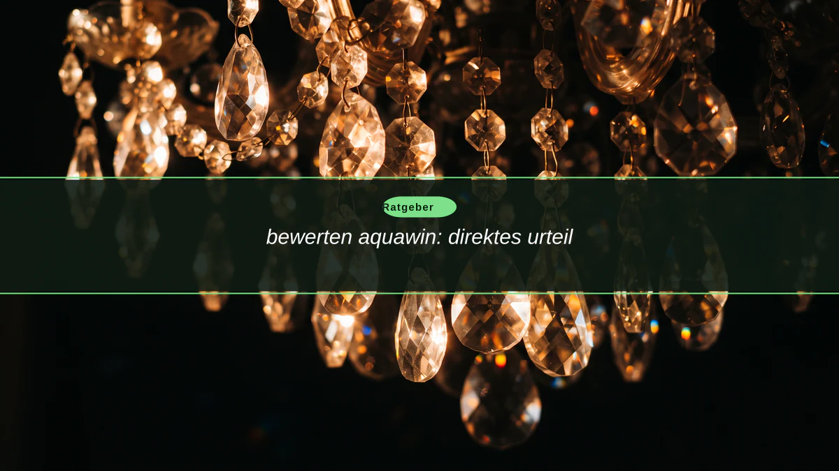 bewerten aquawin: direktes urteil