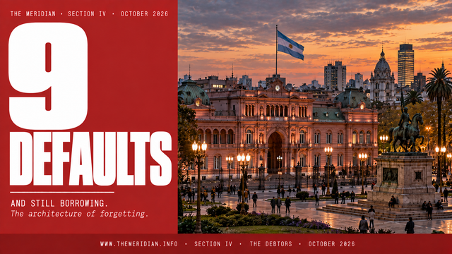 Argentina Nine Defaults Still Borrowing IMF October 2026 The Meridian Intelligence Desk