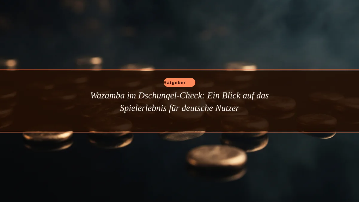Wazamba im Dschungel-Check: Ein Blick auf das Spielerlebnis für deutsche Nutzer
