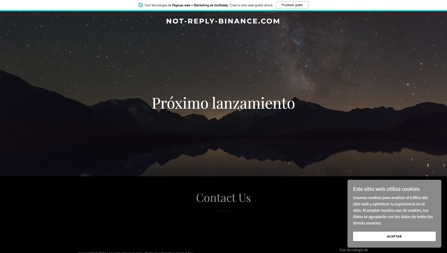 Screenshot of not-reply-binance.com