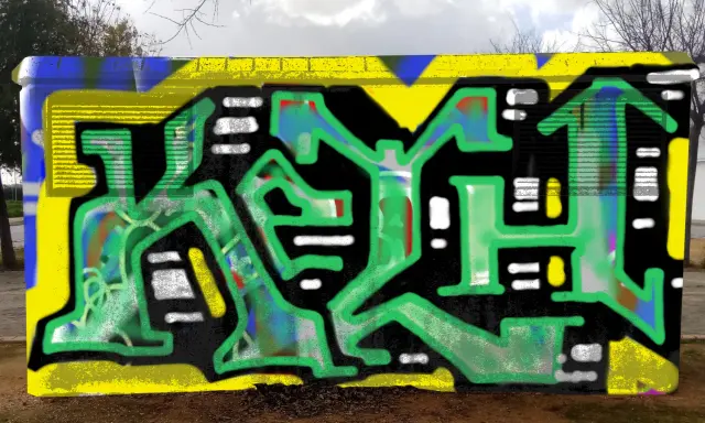 Graffiti artwork by Tkiz