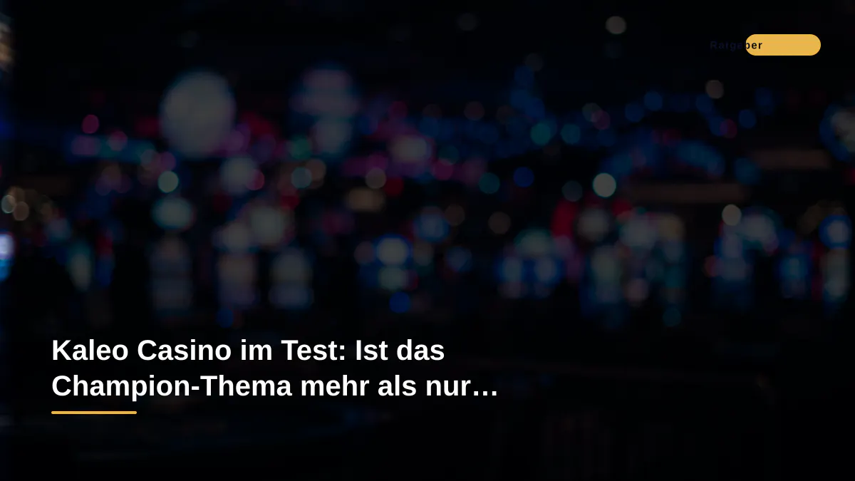 Kaleo Casino im Test: Ist das Champion-Thema mehr als nur Marketing?