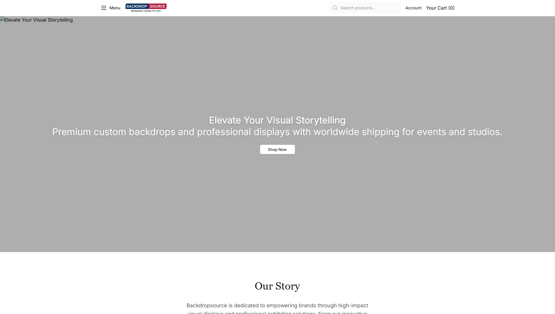 Stored capture of backdropsourcepro.shop