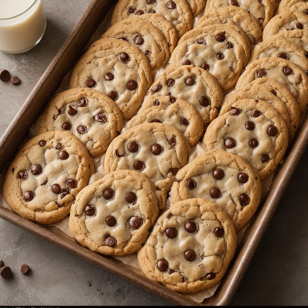 Chocolate Chip Cookies on Sheet Pan