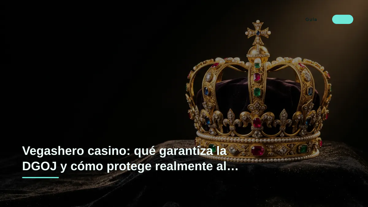 Vegashero casino: qué garantiza la DGOJ y cómo protege realmente al jugador