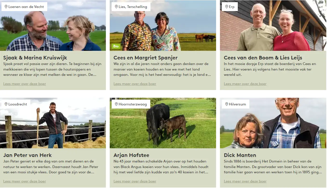 Maak kennis onze boeren - Wagyu koeien gehouden met liefde en aandacht door boer - Bestel rechtstreeks bij de boer - Vleeskopenbijdeboer.nl
