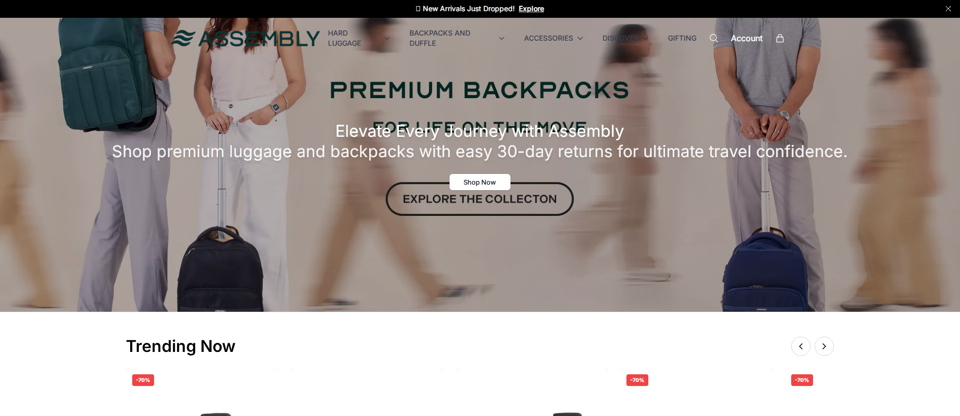 Stored capture of assemblytravelofficial.shop