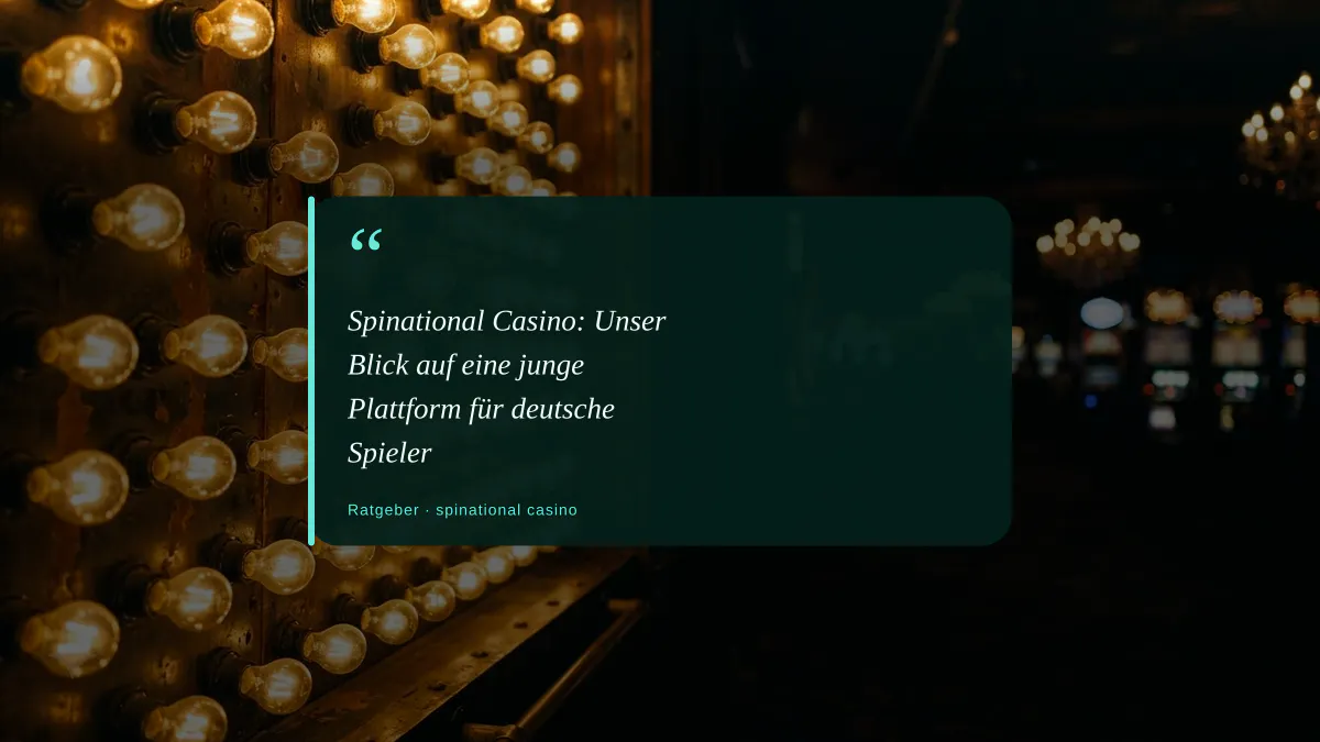 Spinational Casino: Unser Blick auf eine junge Plattform für deutsche Spieler