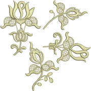 15 Flr Applique 4 Design Set