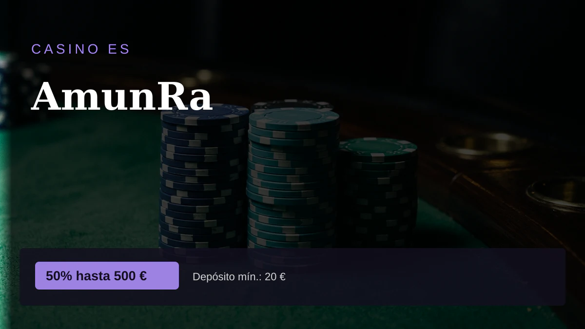 AmunRa casino — bono de bienvenida 50% hasta 500 € + 50 FS, pagos: Visa, Mastercard, Skrill, Neteller, Paysafecard AmunRa casino — bono de bienvenida 50% hasta 500 € + 50 FS, pagos: Visa, Mastercard, Skrill, Neteller, Paysafecard