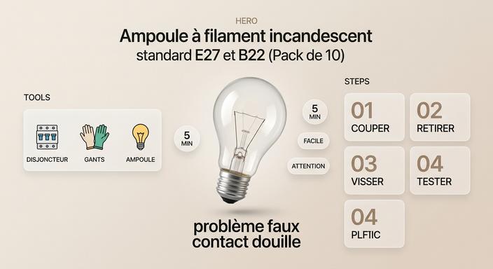 Schéma de montage pour probleme faux contact douille