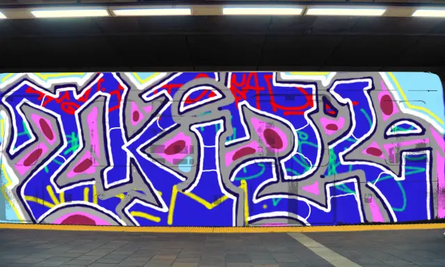 Graffiti artwork by Tkiz