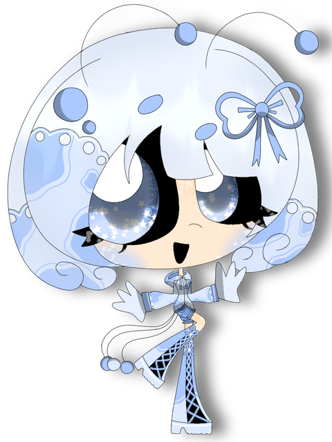Blue milk alien bubble