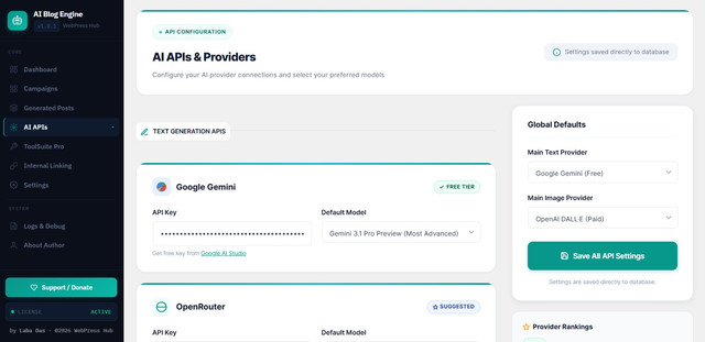 AI Provider Settings
