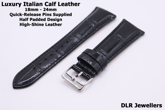 Crocodile Calf Leather Strap