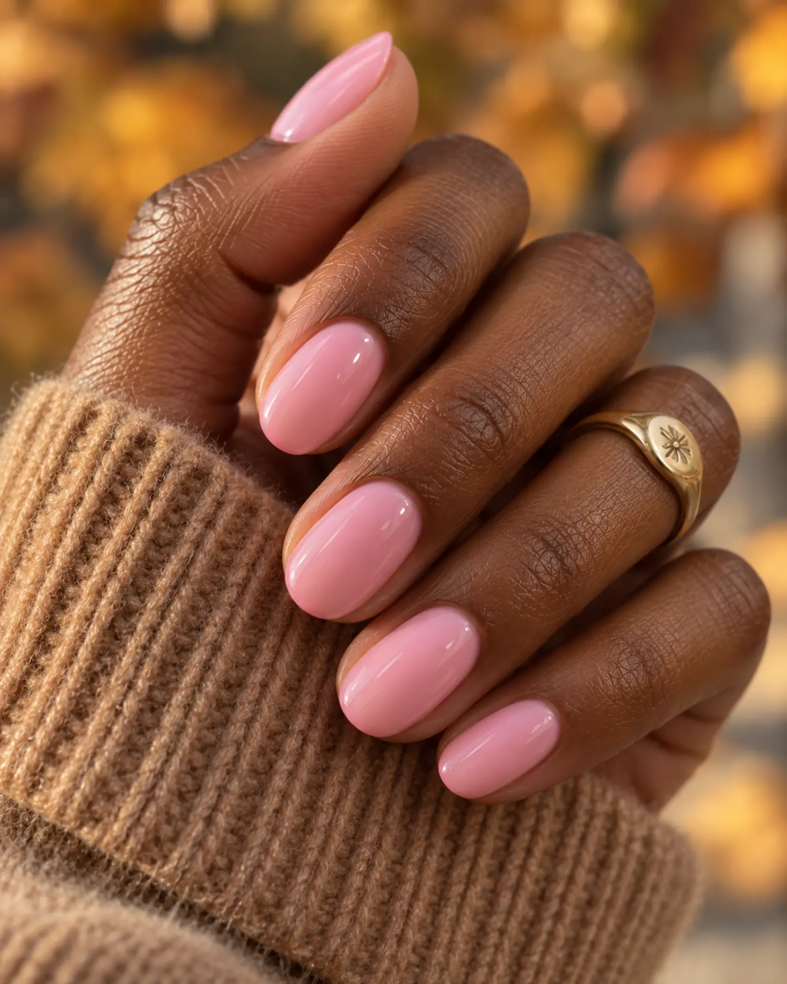 Ballet Pink High-Gloss Solid manicure inspiration for pink nail ideas
