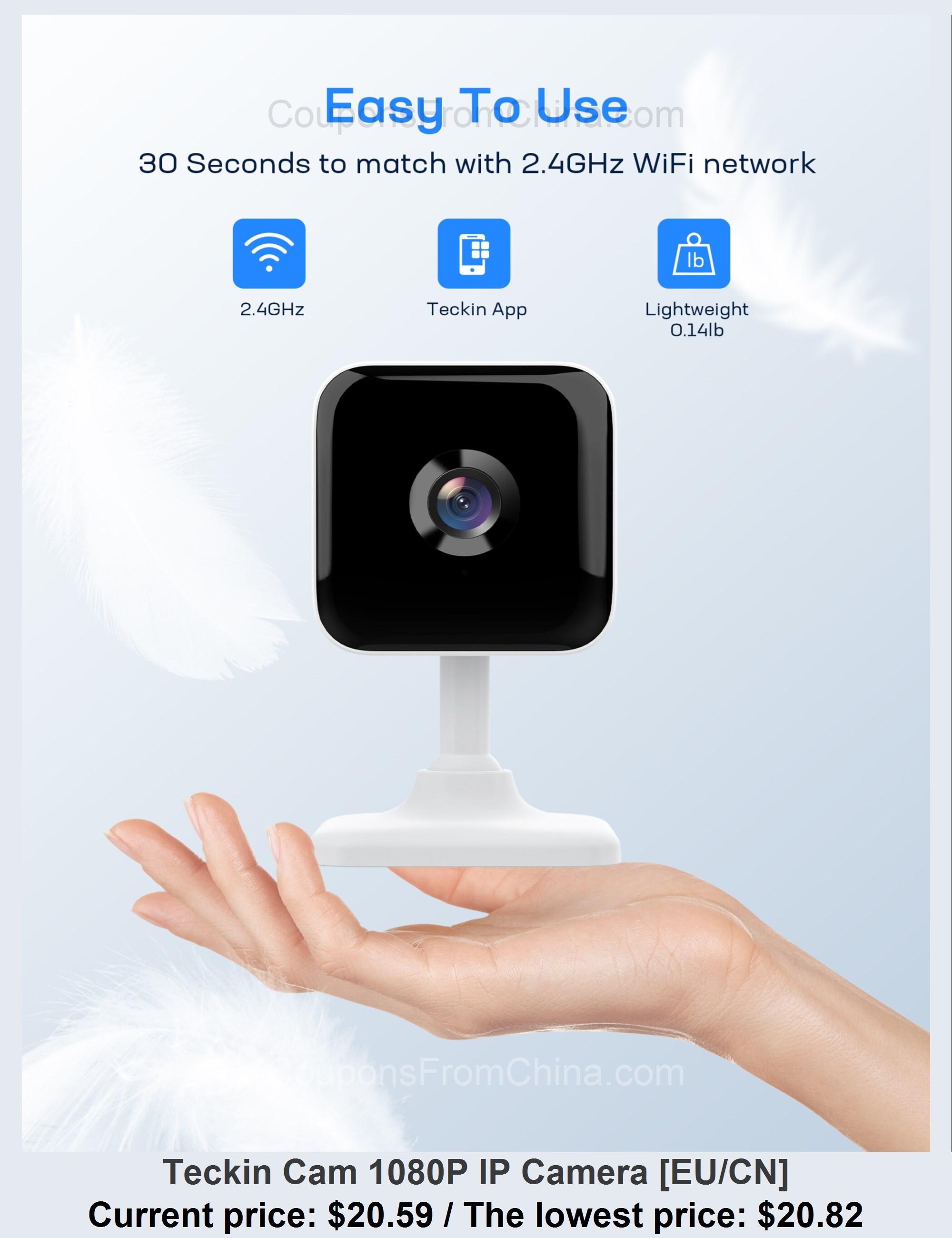Teckin Cam 1080P IP Camera [EU/CN] for 20.59 USD with coupon (Best ...