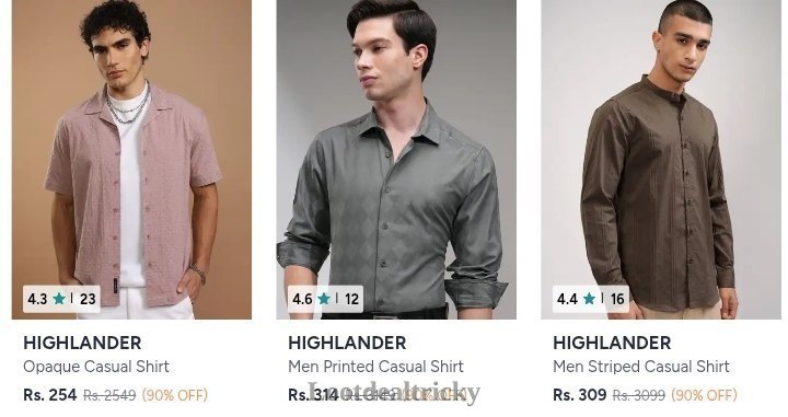 Highlander Shirt Upto – Mind-Blowing Saving @ 90% OFF Highlander Shirt Upto – Mind-Blowing Saving @ 90% OFF