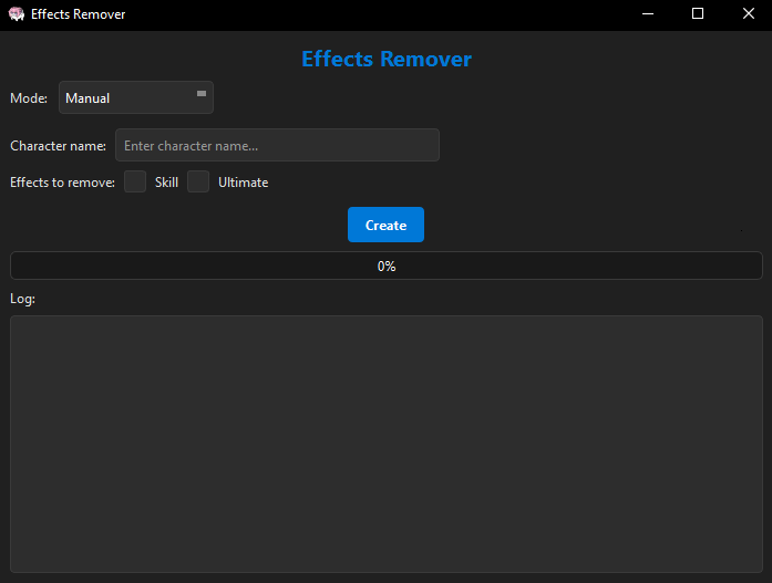 Effects Remover tool screenshot