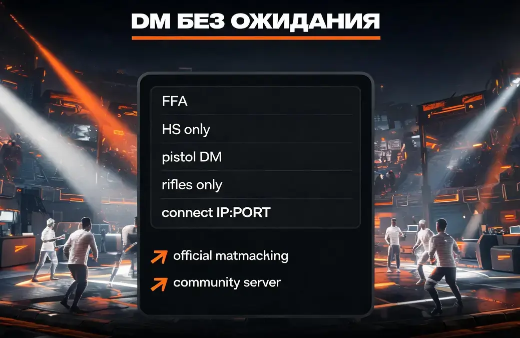 cs2 deathmatch: как играть и находить deathmatch servers