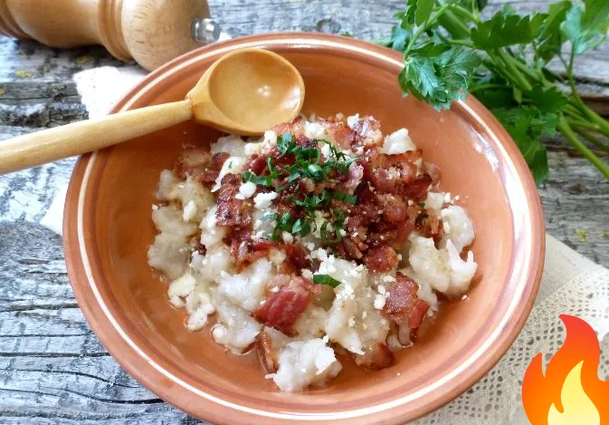 Фото Картофельные галушки с брынзой