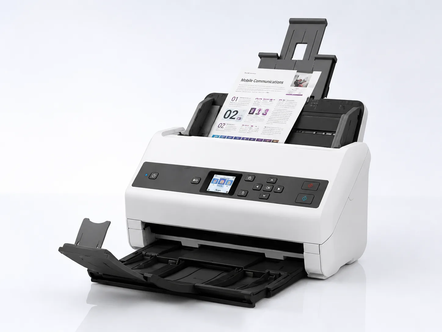Epson WorkForce DS-970 A4 85ppm Auto Feed OCR Document Scanner — 85ppm Ultra-Fast Production Scanner, Ready Stock
