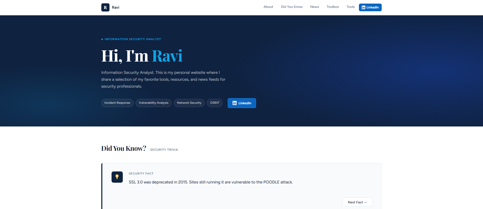 Screenshot of ravib.pages.dev