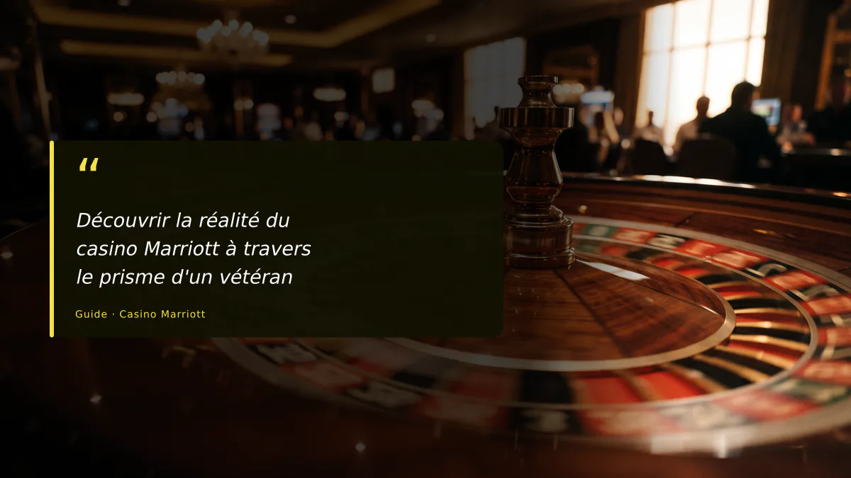 Découvrir la réalité du casino Marriott à travers le prisme d'un vétéran