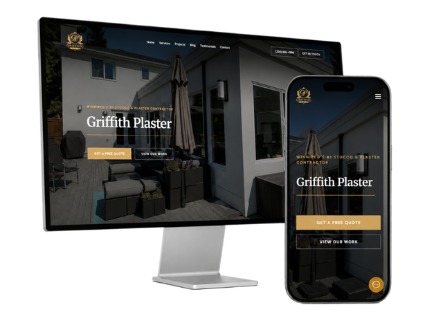 Griffith Plaster website homepage