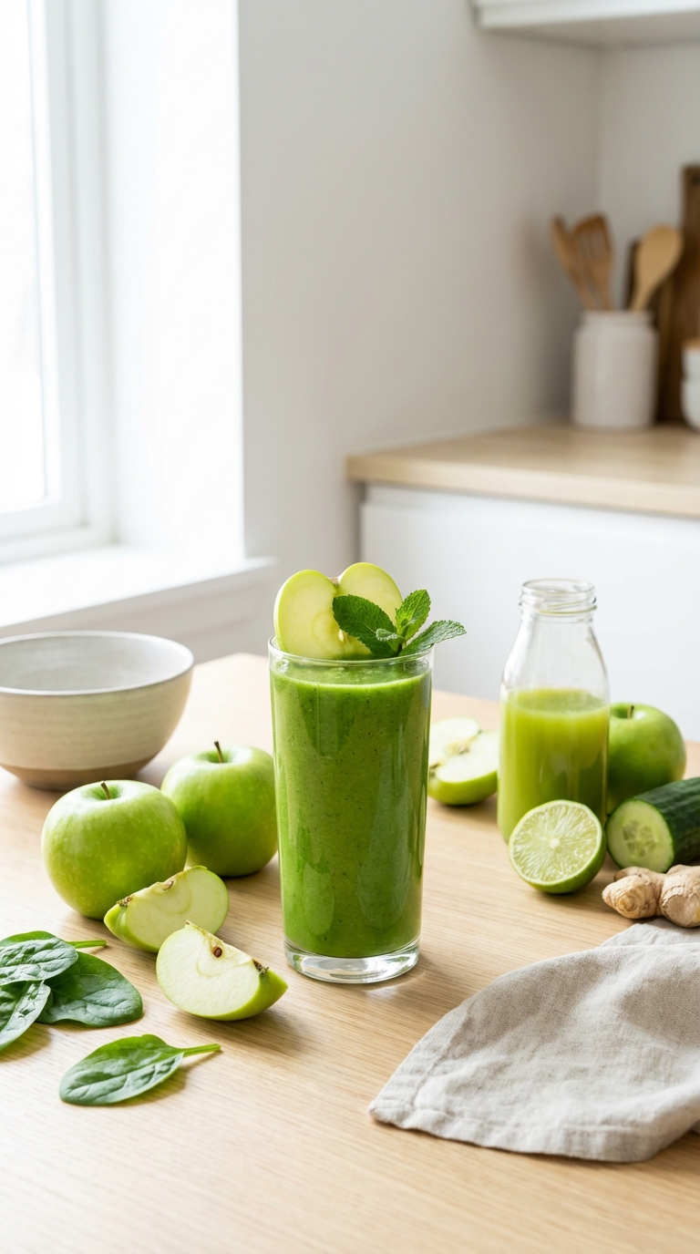 Glowing Green Apple Detox — Healthy Smoothie Recipes for Flat Tummy Focus