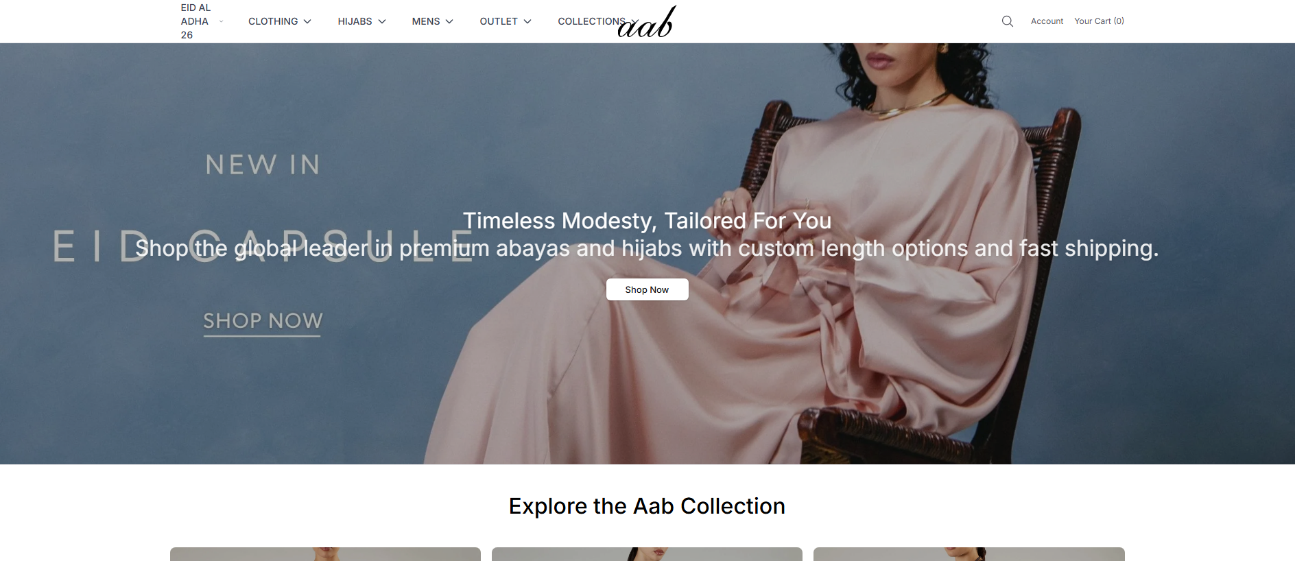 Stored capture of aabfashion.shop