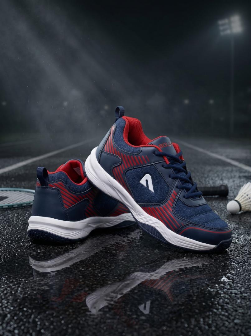 Boldfit Badminton Shoes for Man Lightweight Non Marking Shoes for Badminton Breathable Anti Skid Shoe for Man Shuttle Non Marking Indoor Shoe