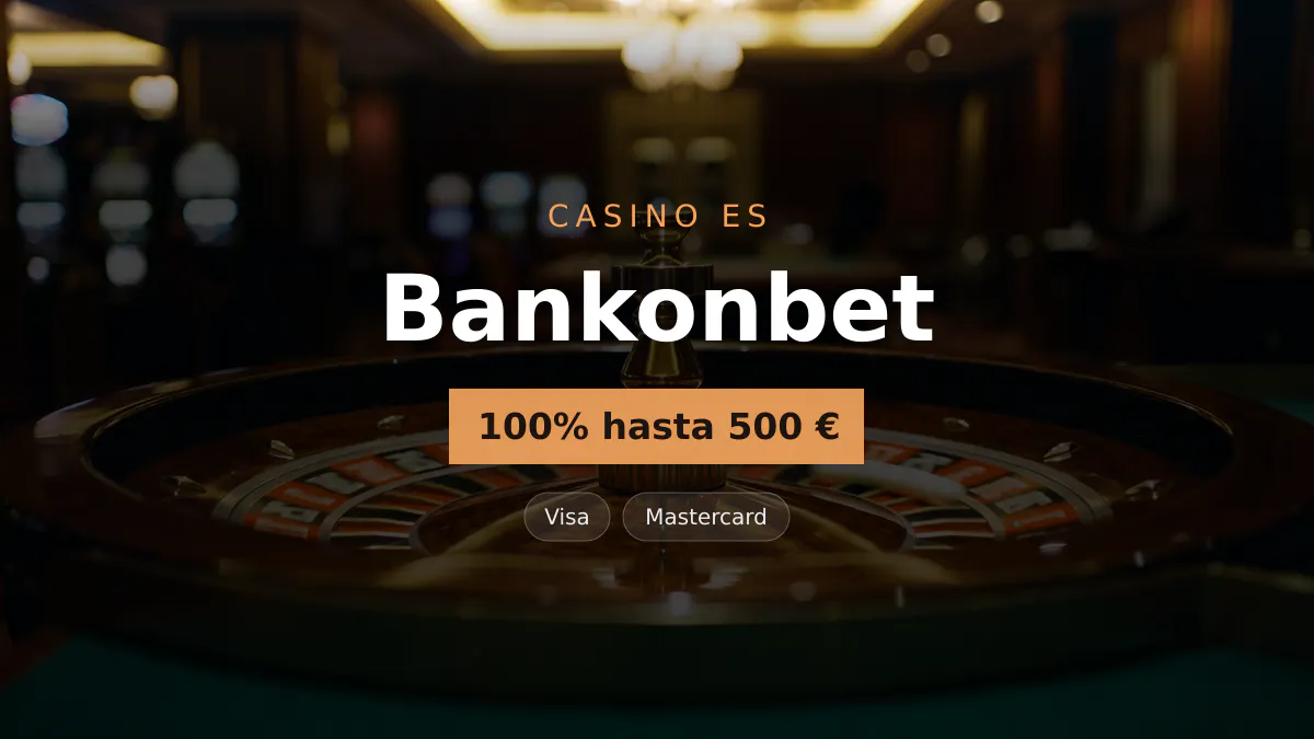 Bankonbet casino — bono de bienvenida 100% hasta 500 € + 200 FS, pagos: Visa, Mastercard, Skrill, Neteller, Paysafecard