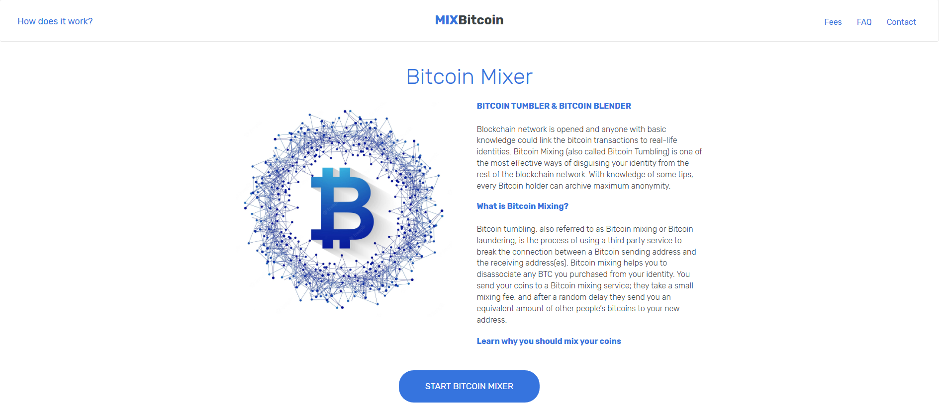 Screenshot of mix-bitcoin.com