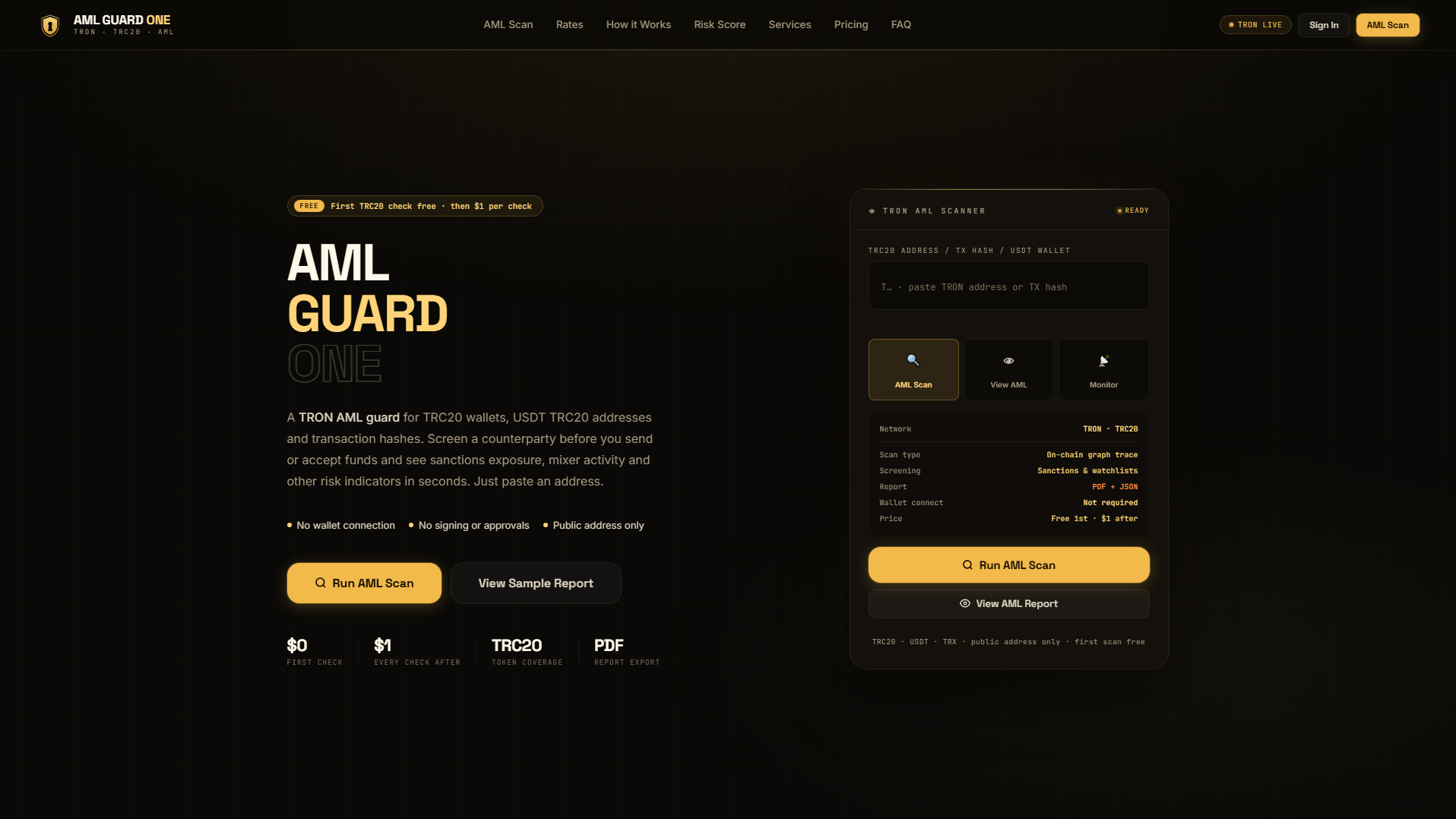 amlguard-one.vercel.app 的存档截图