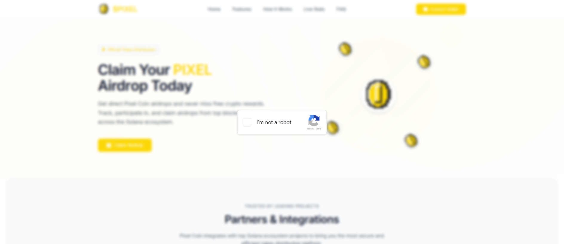 Forensic screenshot of pixeltoken.sbs showing the phishing page layout