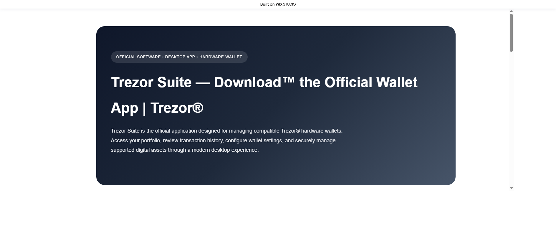 Forensic screenshot of appssuite-trejzo.wixstudio.com showing the phishing page layout
