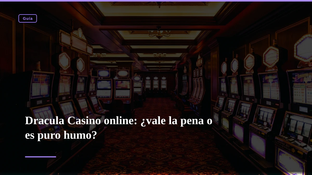 Dracula Casino online: ¿vale la pena o es puro humo?