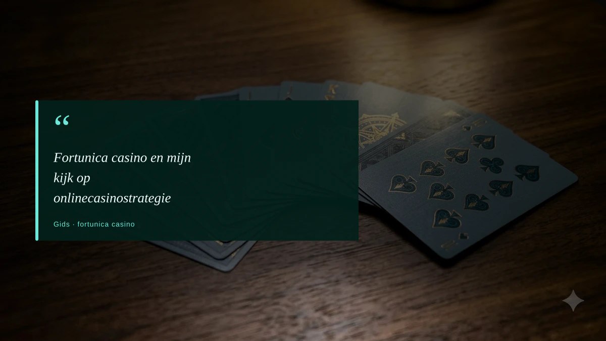 Fortunica casino en mijn kijk op onlinecasinostrategie