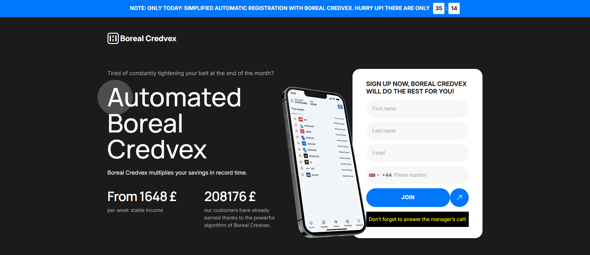 Збережений знімок borealcredvex.com