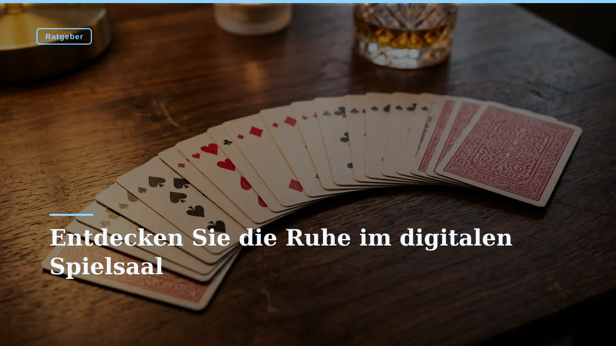 Entdecken Sie die Ruhe im digitalen Spielsaal