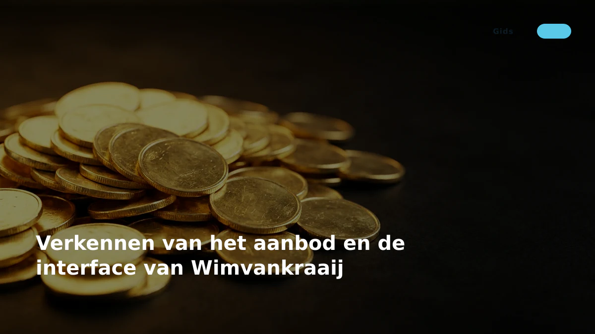 Verkennen van het aanbod en de interface van Wimvankraaij